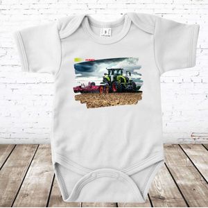 Romper met Claas trekker -s&C-68-Grappige rompers met tekst