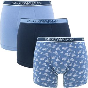 Emporio Armani heren 3P boxers all over logo blauw
