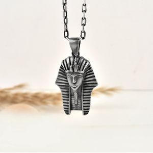 Pharaoh ancient Egyptian ketting voor beste vriendin Oxidized 20 inches