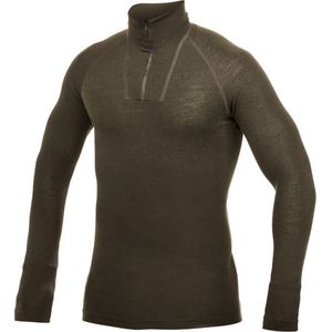 Merino Base Layer Zip Turtleneck LITE - Pine Green