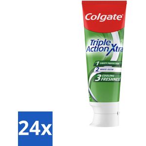 24 x Colgate Tandpasta Triple Action Extra Fresh 75 ml - Tandpasta - Colgate - Triple Action - Xtra Fresh - Fluoride