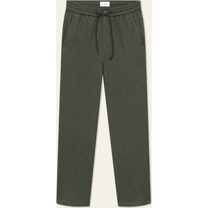 Como tapered drawstring pants forest green