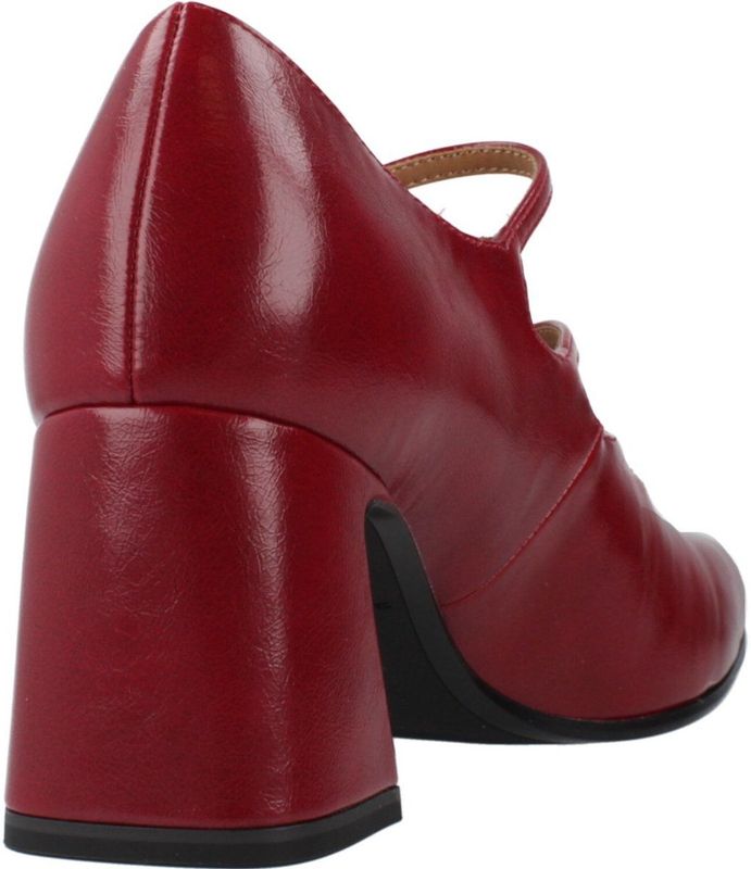 Tamaris - Pumps - Rood - Blokhak - Drie Dubbele Bandjes