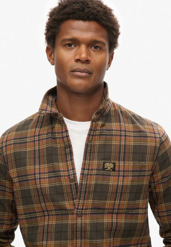 Superdry - Katoenen houthakkersoverhemd met lange mouwen - Heren - Lange mouwen shirts