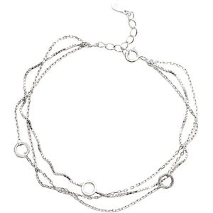 armband dames zilver - dubbele armband - zilverkleurig - cadeau voor vrouw - Liefs Jade