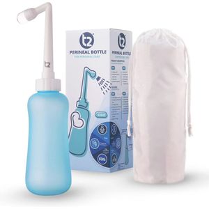 Draagbaar Bidet voor Postpartum Zorg - Perineale Sproeier met 450ml Capaciteit en 60° Schuin Mondstuk