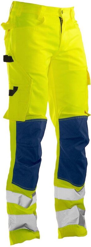 Jobman 2378 Hi-Vis Service Trousers Geel/Navy maat C46