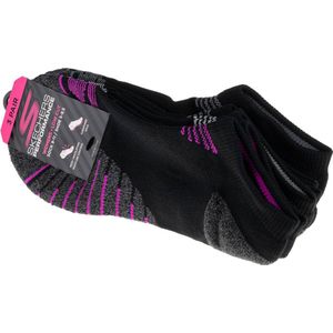 Skechers 3pk Womens Lowcut Socks S113864-BLK, Vrouwen, Zwart, Sokken, maat: 36-40
