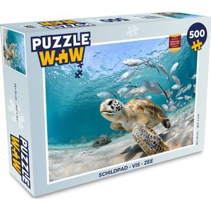 Puzzel Schildpad - Vis - Zee - Legpuzzel - Puzzel 500 stukjes