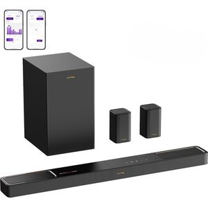 ULTIMEA Skywave F40 Boom - 5.1.2 Dolby Atmos Soundbar met 6,5-inch Subwoofer geschikt voor TV - Zwart