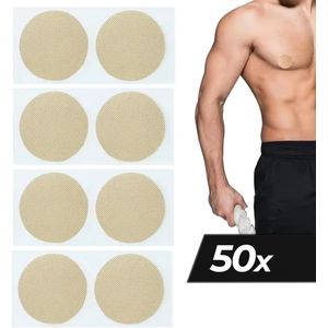 NipNopes Tepelstickers voor Mannen - 100 Stuks - Onzichtbare Tepelcovers - beige - Waterbestendig