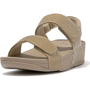 FitFlop Lulu Adjustable Shimmerlux Back-Strap Sandals BEIGE - Maat 38