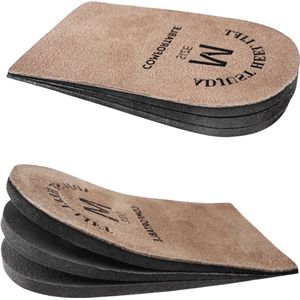 Hakverhoger Set Van 2 - Verstelbare Hoogtes - Schokabsorberend - Anti Slip - Achillespees Zooltjes - Verhogende Inlegzolen - Hielverhoger - Hakverhoger Dames - Hakverhoger Heren - Maat L