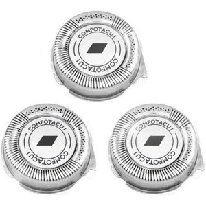 3 Scheerkoppen geschikt voor Philips HQ8/50 – Scheerkoppen set – Scheer opzetkoppen – Shaving blades ��– 3 stuks