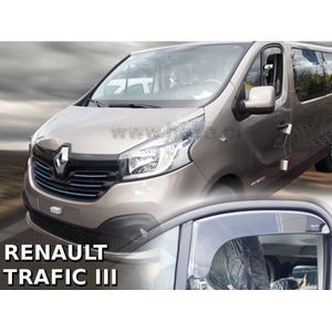 Renault Trafic type3 vanaf 2014 & Opel Vivaro type2 - bouwjaar 2014-2019 & Fiat Talento na 2016 donkere ""korte"" zijwindscherm windvangers donker (halve) raamspoilers