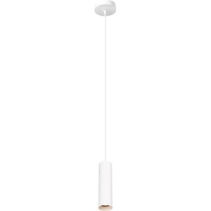 Hanglamp Milano 250 Wit - hoogte 25cm - excl. 1x GU10 lichtbron - IP20 - Dimbaar > lampen hang wit | hanglamp wit | hanglamp eetkamer wit | hanglamp keuken wit | sfeer lamp wit | design lamp wit | lamp modern wit | koker wit