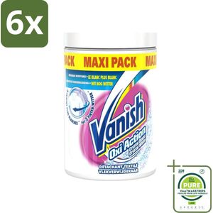 Vanish Oxi Action - Vlekkenverwijderaar Poeder - Witte Was - Maxi Pack - 1 Kg - Voordeelverpakking - 6 stuks - Vlekkenverwijderaar - Witte was