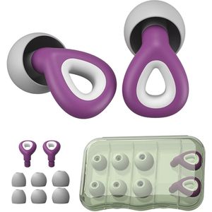 Geluidsreducerende Oordoppen - Heldere Spraak - Bescherming tegen Omgevingsgeluiden - Voor Werk, Ouderschap & Gevoeligheid - Paars - 1 Paar