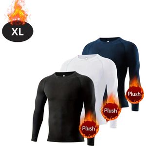 Livano Thermokleding Heren - Thermoshirt - Thermoset 3 Stuks - Polyester - Winter - Lange Mouwen - Gemengde Kleur - XL
