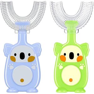 u-vormige tandenborstel - 360 tandenborstel - Tanden reiniger - Tandenborstel - Elektrische tandenborstel - Smartbrush Tanden - Smartbrush - Tandenborstel kind - Baby tandenborstel - Tandenborstel u vorm - Peuter tandenborstel - 2 stuk blauw en groen