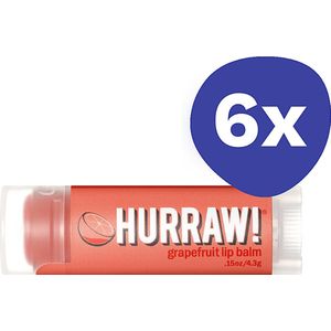 Hurraw Grapefruit Lippenbalsem (6x 4,3gr)