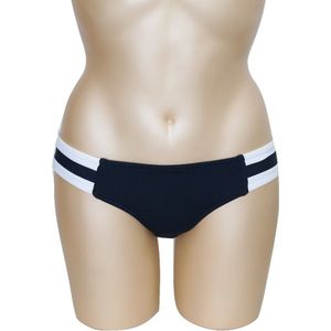 Seafolly - Block party - bikinislip - kleur Indigo, met wit op de heupen - Maat 36 / S