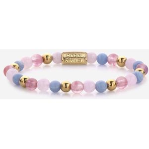 Rebel and Rose RR-60055-G Rekarmband Beads Pink Summer Vibes paars-roze-goudkleurig 6 mm M 17,5 cm