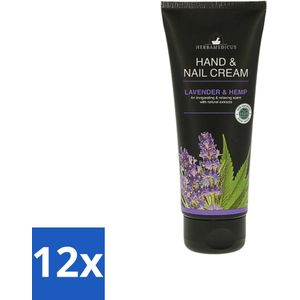 12 x Herbamedicus - Handcrème - Lavendel Geur - Verzachtend & Kalmerend - 75 ml - Handcreme - Lavendel - Hydraterende Handcreme - Verzachtende Handcreme - Natuurlijke Handcreme