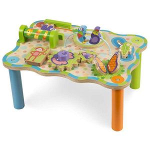 Melissa & Doug First Play Houten kinderjungle-activiteitentafel voor peuters