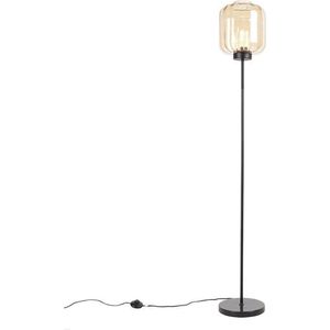 QAZQA qara - Design Vloerlamp | Staande Lamp met kap - 1 lichts - H 1610 mm - Beige - Woonkamer | Slaapkamer | Keuken