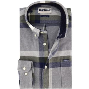Barbour - Tailored Fit - Casual Overhemd - Grijs - Button-Down Boord