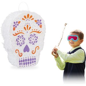 Relaxdays Pinata doodskop - pinata doodshoofd - Halloween - piñata - zelf vullen