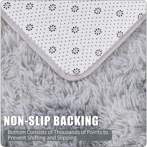 tapijt - Non-Slip Play Mat for Bedroom Living Room Floor Carpet 160 x 230 cm