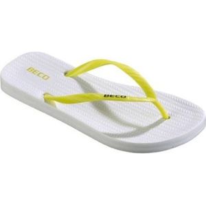 Beco Teenslippers Dames Eva/pvc Wit/geel Maat 37