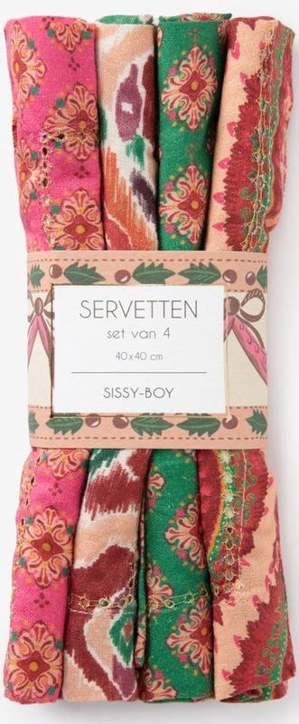 Sissy-Boy - Set van 4 Servetten - Kerst Print