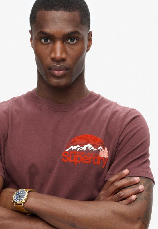 Superdry - Great Outdoor - T-shirt - Heren - Met Print op de Borst
