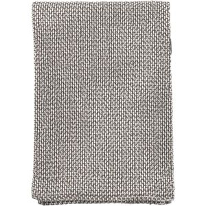 Plaid biologisch katoen Basket grijs-wit 180x130 cm
