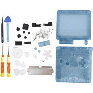 Allecto plus - Schelp Vervangende Behuizing Gameboy Advance SP GBA SP - Transparant Blauw - Reparatie Onderdelen