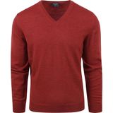 OLYMP - Casual Trui Wol Rood - Heren - Maat 3XL - Modern-fit