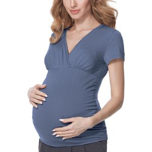 Bellivalini Dames Positie - Shirt Met Borstvoedingsfunctie – Jeans – XL - BLV-BLV50-123-BL