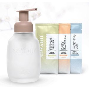 Schuimende Handzeep - saVoam starterspakket - Navulling - 3 x 300 ml - Vegan - Zalm - Duurzaam - Hydraterend
