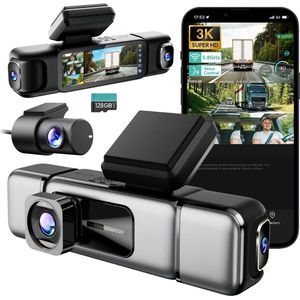 Dashcam voor auto voor en achter – Dual dashcam – Voor- en achtercamera – Autocamera – Full HD dashcam – Dashcam met nachtzicht – Dashcam met bewegingssensor – Groothoeklens – Parkeermodus – Loop recording – Dashcam met SD-kaart