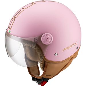 BEON - Design Luxe - Jethelm - Roze - Geschikt voor Vespa, Scooter, Brommer, Motor en Snorfiets