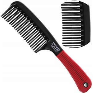 Ponik's ontwarrende kam met brede dubbele tanden - Zwart