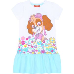 SKYE Psi Patrol wit en mint gebloemd zomerjurkje