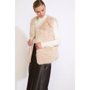 LolaLiza Gilet O Furfun 23000771 2527 Lt Beige Dames Maat - S