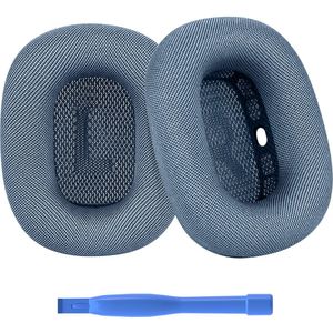 Vervangende Oorkussens voor AirPods Max Hoofdtelefoon van MMOBIEL – Mesh Fabric Koptelefoon Oorkussens – Noise Isolation Hoofdtelefoon Earpads – Hemelsblauw