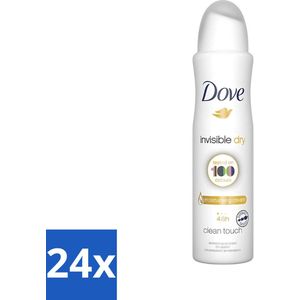 Dove - Deodorant - Invisible Dry - Onzichtbare bescherming - 250 ml - Voordeelverpakking - 24 stuks