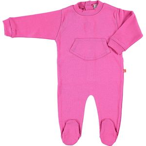 Boxpakje / baby pyjama met voet biologisch katoen fuchsia 62/68