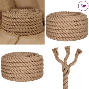 vidaXL Touw 5 m lang 60 mm dik jute - Jute Touw - Jute Touwen - Jutetouw - Touw
